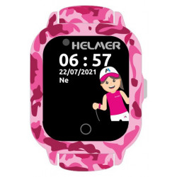Helmer - Smart touch pulkstenis ar GPS lokatoru un kameru - LK 710 4G rozā
