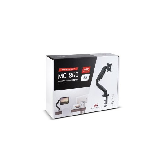 Maclean MC-860 monitora turētājs vai statīvs 68,6 cm (27") melns galds