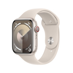 Viedpulkstenis Apple Watch Series 9 GPS + Cellular 45mm Starlight Aluminium Case with Starlight Sport Band - S/M MRM83ET/A