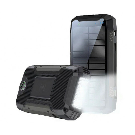 PowerNeed S20000Q mobilo ierīču lādētājs universāls Lightning, saules, USB bezvadu uzlāde Ātra uzlāde ārā