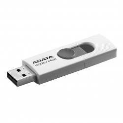 ADATA UV220 USB zibatmiņas disks 64 GB USB A tips 2.0 Pelēks, Balts