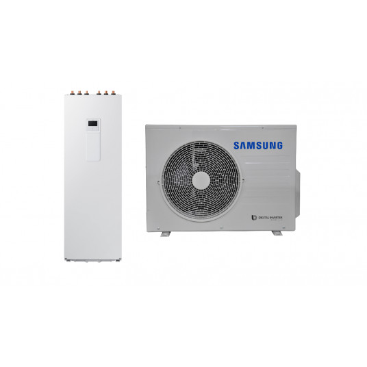 SAMSUNG gaiss-ūdens 4,4/5,0 kW SPLIT siltumsūkņa KOMPLEKTS (ar 200 l tilpuma sildītāju) AE200RNWSEG/EU + AE040RXEDEG/EU