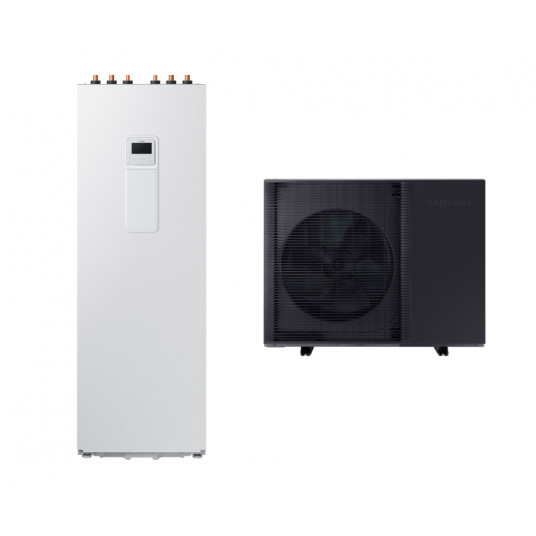 SAMSUNG gaiss-ūdens 8 kW Mono HT Silent siltumsūkņa monobloks ar 200 l tilpuma sildītāju AE080BXYDEG/EU + AE200RNWMEG/EU