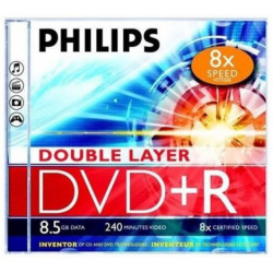 DVD+R DL divslāņu 8,5 GB x 8 Jewel futrālis