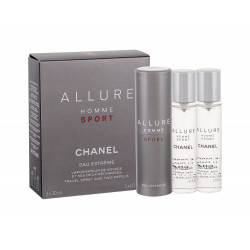 Chanel Allure Homme Sport Eau Extreme Mini Edt koncentrāta aerosols 2 uzpildīšanai 3 x 21 ml vīriešiem