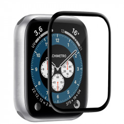 Aizsargstikls PURO priekš Apple Watch 44mm, rūdīts stikls, melns rāmis / SDGFSAW44BLK