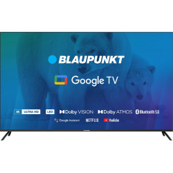 TV 65" Blaupunkt 65UBG6000S 4K Ultra HD LED, GoogleTV, Dolby Atmos, WiFi 2,4-5GHz, BT, melns