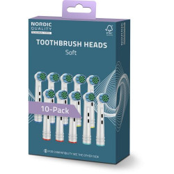 Zobu birstes galviņas Nordic Quality piemērotas Oral-B®, Standard Soft 10 gab. / 2270014