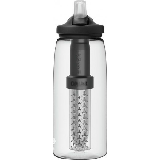 Pudele z filtrem CamelBak eddy+ 1L, filtrēta ar LifeStraw, Clear
