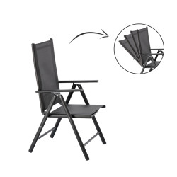 Saliekams āra krēsls - Pelēks 65 x 55 x 104 CM 