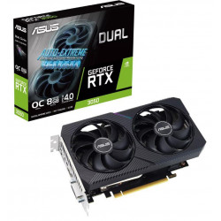 Videokarte|ASUS|NVIDIA GeForce RTX 3050|8GB|GDDR6|128-bit|PCIE 4.0 16x|Dual Fan|1xDVI-D|1xHDMI|1xDisplayPort|DUAL-RTX3050-O8G-V2