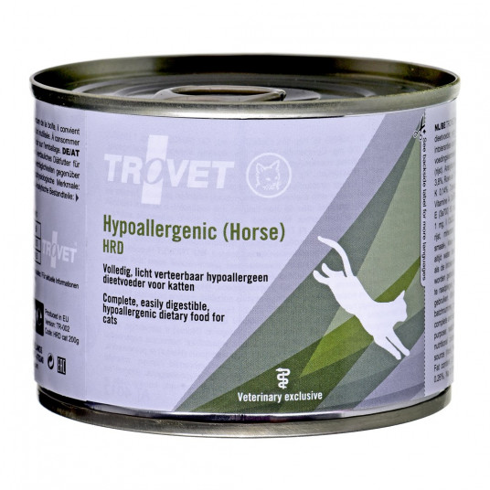 TROVET Hypoallergenic HRD ar zirgu - mitrā kaķu barība - 200g