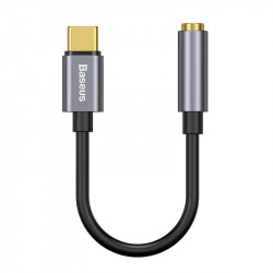 Adapteris Baseus USB-C līdz 3,5 mm stereo ligzdai Melns