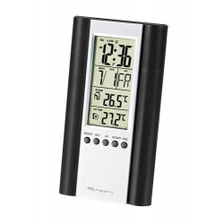 Fiesta FSTT04B digitālā meteoroloģiskā stacija iekštelpās/ārā/termometrs/kalendārs/pulkstenis/modinātājs/LCD