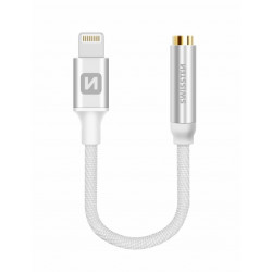 Swissten Lightning to Jack 3.5mm Audio Adapter for iPhone and iPad 15 cm Silver