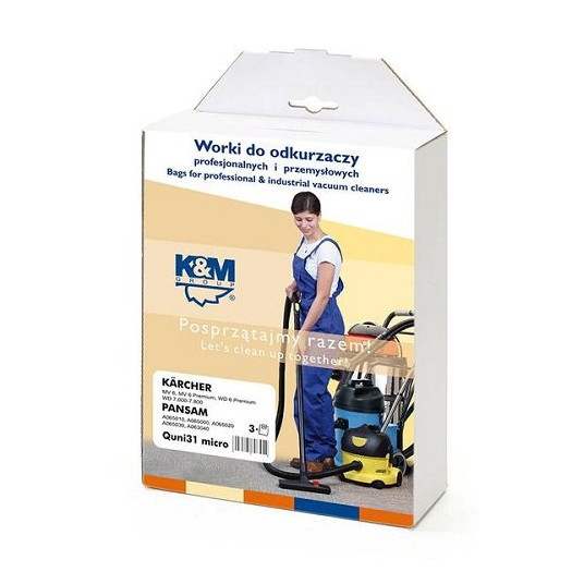 K&M KM-QUNI31.A Putekļu maisi putekļu sūcējam KARCHER / MAKITA