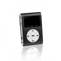 Setty MP3 arper Compact Music Player With LCD Display / FM Radio and MicroSD Card Slot + Headphones Black