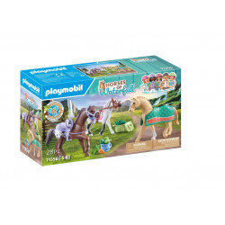 Konstruktors Playmobil Trīs zirgi ar segliem 71356