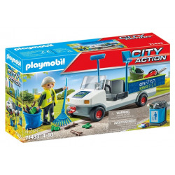 Konstruktors Playmobil ielu tīrīšanas līdzeklis ar elektrisko ar transportlīdzekli 71433