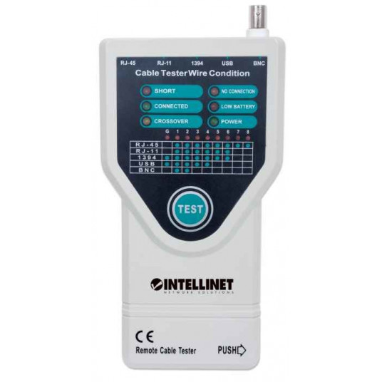 Intellinet 780094 tīkla kabeļa testeris UTP / STP kabeļa testeris pelēks
