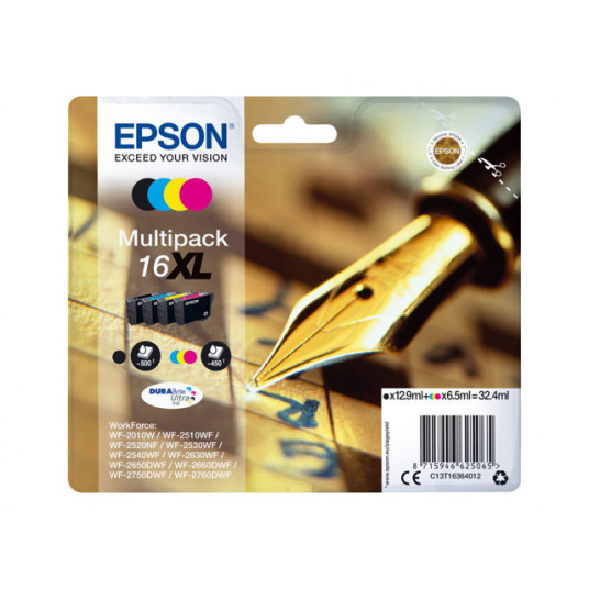 "Epson Tinte 16XL C13T16364012 4er Multipack (BKMCY) bis zu 450 Seiten"