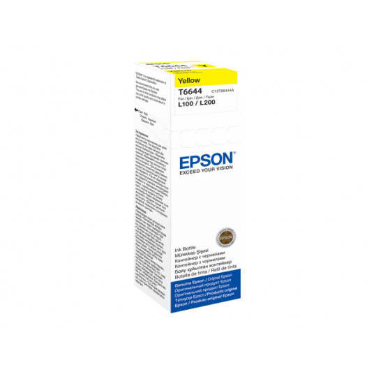 Epson T664 EcoTank - mustepullo, dzeltens