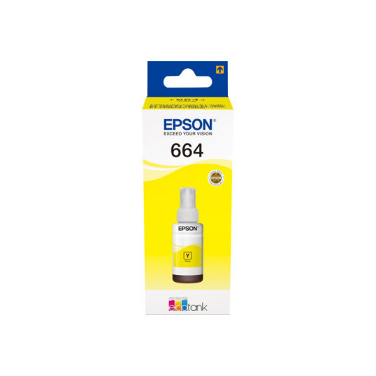 Epson T664 EcoTank - mustepullo, dzeltens