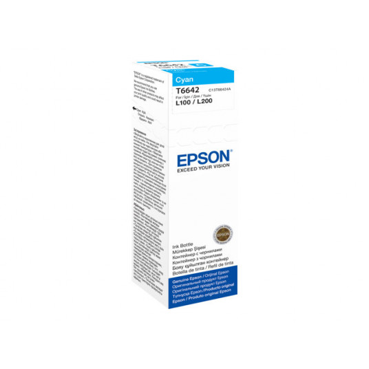 Epson T664 EcoTank - mustepullo, syaani