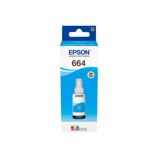 Epson T664 EcoTank - mustepullo, syaani