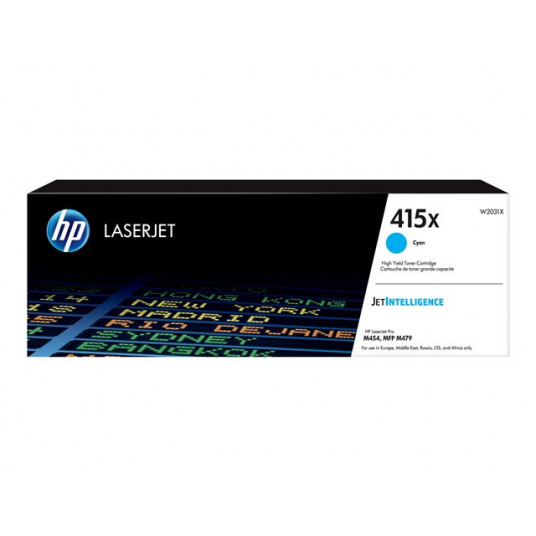 "HP Toner 415X W2031X Cyan bis zu 6.000 Seiten"