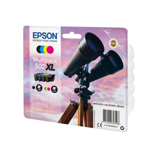 "Epson Tinte 502 C13T02W64010 4er Multipack (BKMCY) bis zu 470 Seiten"