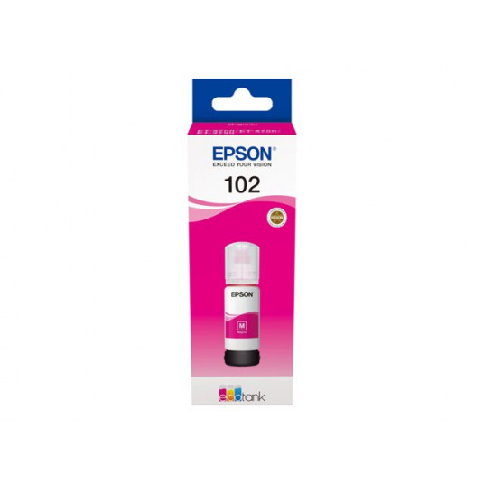 Epson 102 EcoTank - mustepullo, fuksīna