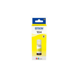 Epson 104 EcoTank - mustepullo, dzeltens