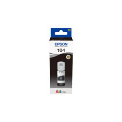 EPSON ECOTANK 104 MELNĀS TINTES PUDELE