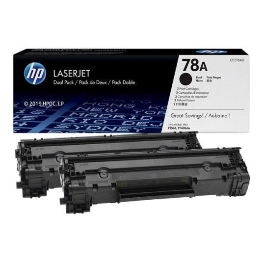 HP 2x toneris CE278A melns HV