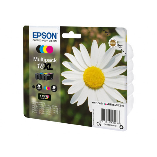 EPSON 18XL tintes kasetne melna + trīskrāsains