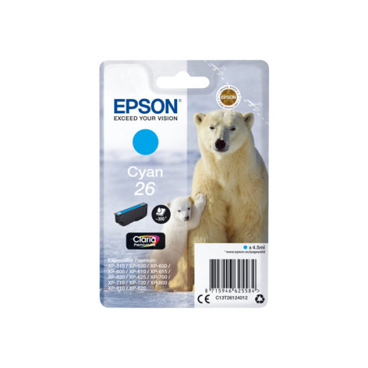 EPSON 26 tintes kasetne ciāna