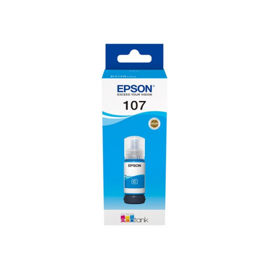 Epson 107 EcoTank - mustepullo, syaani