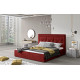 Gulta ar gultas veļas kasti Cloe Dora 63, 180x200, sarkanā krāsā