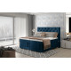 Elektriskā kontinentālā gulta Āboliņš 160x200, zils, audums Monolīts 77
