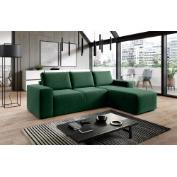 Stūra dīvāns Silla ar gultas kasti, audums Lux 35