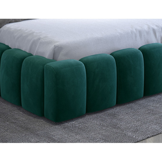 Gulta ar gultas veļas kasti Lamica Monolith 37, 160x200, zaļā krāsā