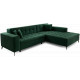 Stūra dīvāns-gulta Solange, tumši zaļa