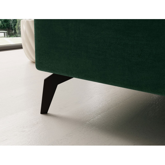 Stūra dīvāns-gulta Solange, tumši zaļa