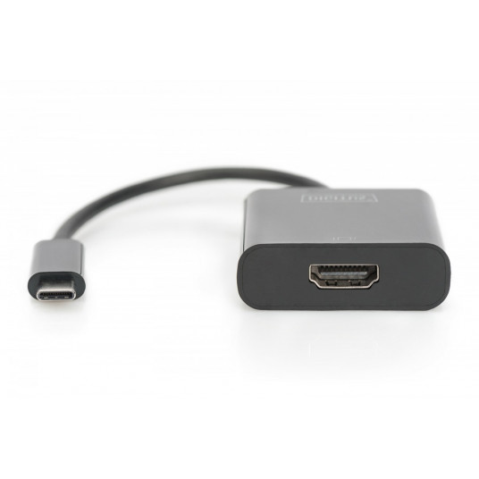 Grafiskais adapteris, HDMI 4K 30Hz UHD uz USB 3.1 Type C, ar audio, melns, garums 15cm