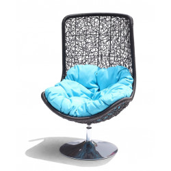 Āra krēsls Masterjero, zils/tumši brūns, 78X59X125 cm.