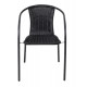Āra krēsls BISTRO, melns, 60×52×73 cm