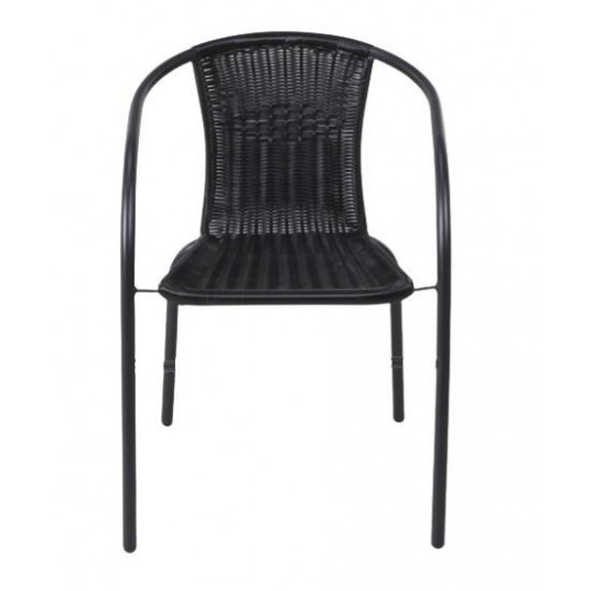Āra krēsls BISTRO, melns, 60×52×73 cm