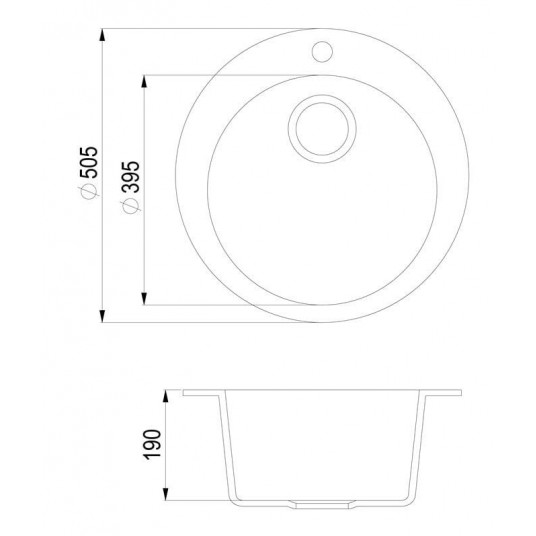 Izlietne Clarus SR100-601W akmens masa 50,5x50,5x19cm