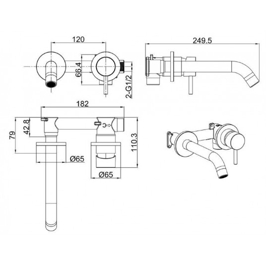 Izlietnes jaucējkrāns Invena Dafni BP-88-U01-A, hroms